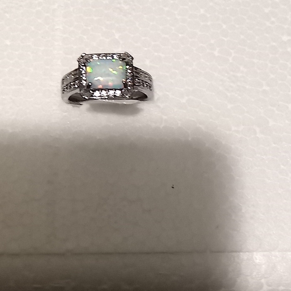 Dazzling Silver Opal Ring - image 1